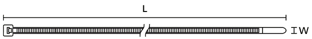 111-15419 T150L-PA66-NA Hellermann Tyton Cable Tie, Inside Serrated, 820mm x 8.9 mm, Natural Polyamide 6.6 (PA66), Pk-25pack