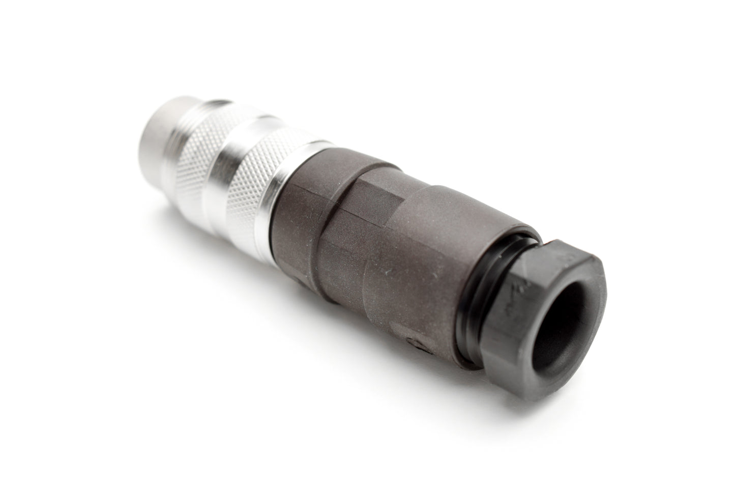 T 3360 002 Male Connectors with internal strain relief and metal locking ring. Screw locking according to IEC 61076-2-106. Contacts included.