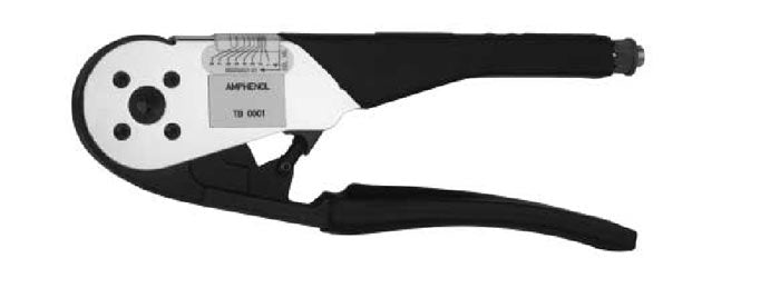TB 0200 146 TB series 4-indent hand crimping tool for closed-crimp barrels. Crimps barrels at 4 areas and thus connected with the electric conductor. Ratchet prevents opening of the tool before full crimp depth has been reached.