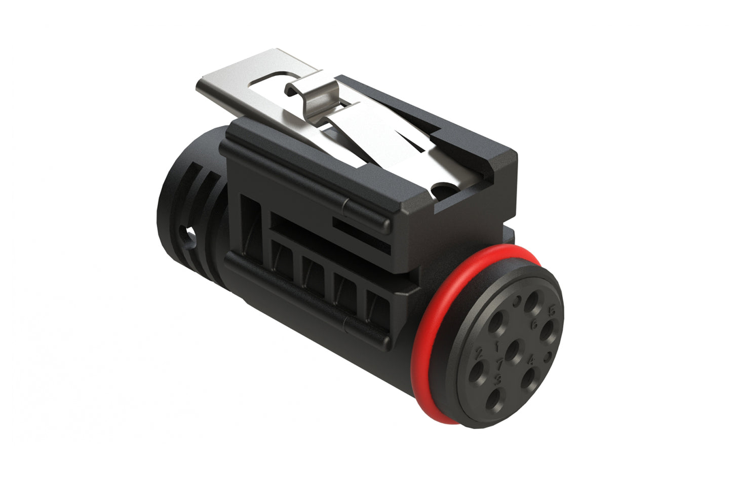 TM02-7P-4 Panel Receptacle, Quad, 7 Positions, Contact size 20, PCB Mount