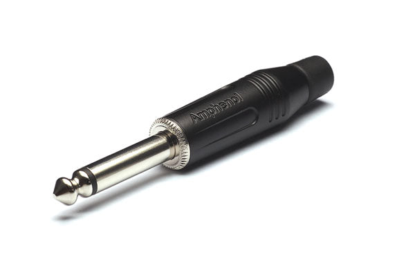 ACPM-GB-AU 1/4" Phone Plug,Mono, Gold Sleeve andTip, Black Shell,