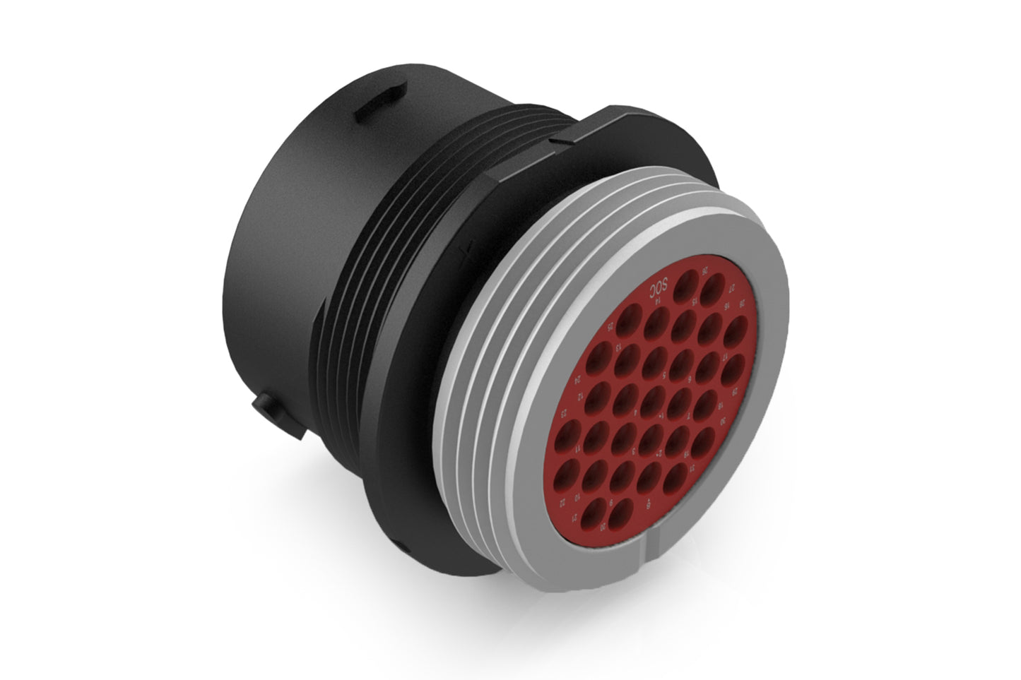 AHDP04-24-31ST-WTA 31 Position Receptacle, Socket, Shell Size 24, Thin Diameter Seal, Wide Thread Adapter. HDP24-24-31ST-L024