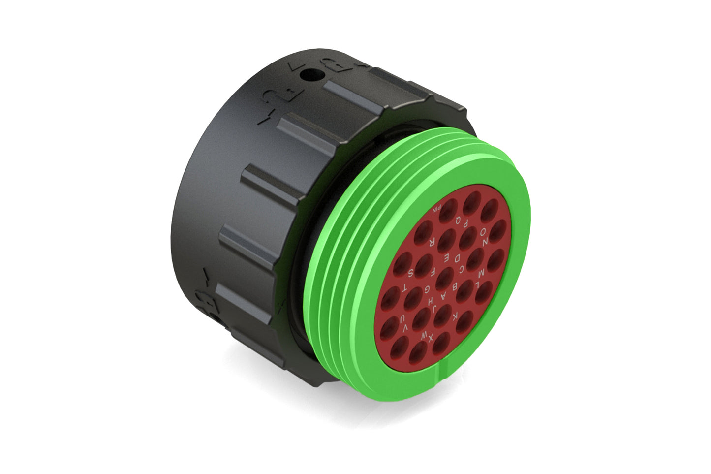 AHDP06-24-23PN-WTA 23 Position Plug, Pin, Shell Size 24, Normal Diameter Seal (Green Adapter), Wide Thread Adapter. HDP26-24-23PN-L024