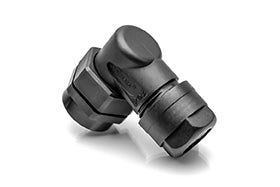 C016 G09 041 G10 X Right-angled back shell with clamping ring, blue,  10 per pack