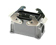 C146 10N010 601 2 Double side entry housing with high profile and thermoplastic spring cover. Comparable Part No. 19300100271