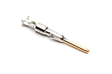VN 01 016 0003 2 1.6mm gold pin (male) stamped single contacts in plastic bag. 100 pcs.