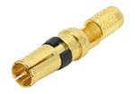 17 DM 537 401 Single turned coax contact for cable.