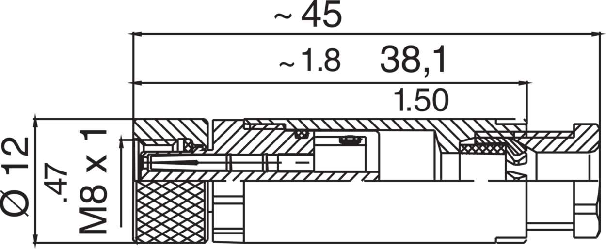 Actuator Sensor cable assembly|Configurable connector|M 8|M 8
