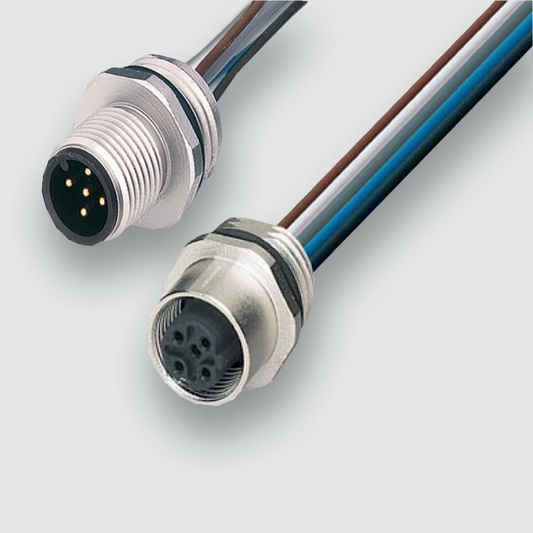 Actuator Sensor cable assembly|Panel connector|M 12|M 12
