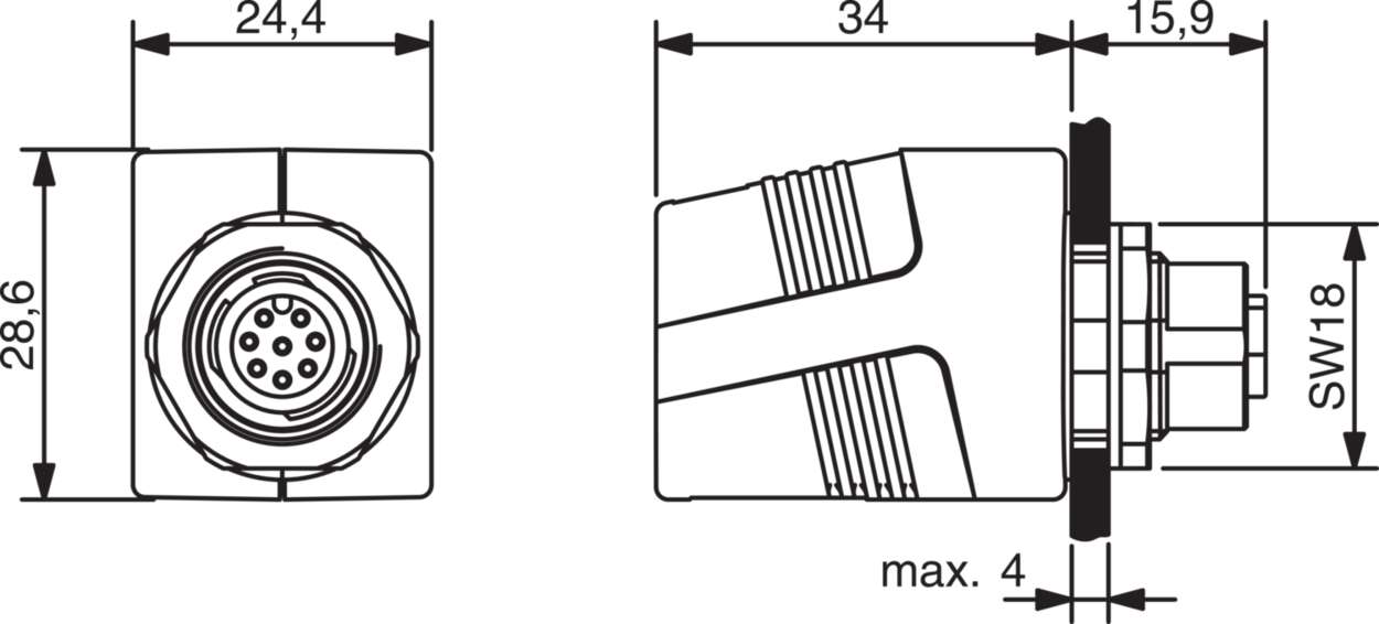 Actuator Sensor cable assembly|Panel connector|RJ45|RJ45