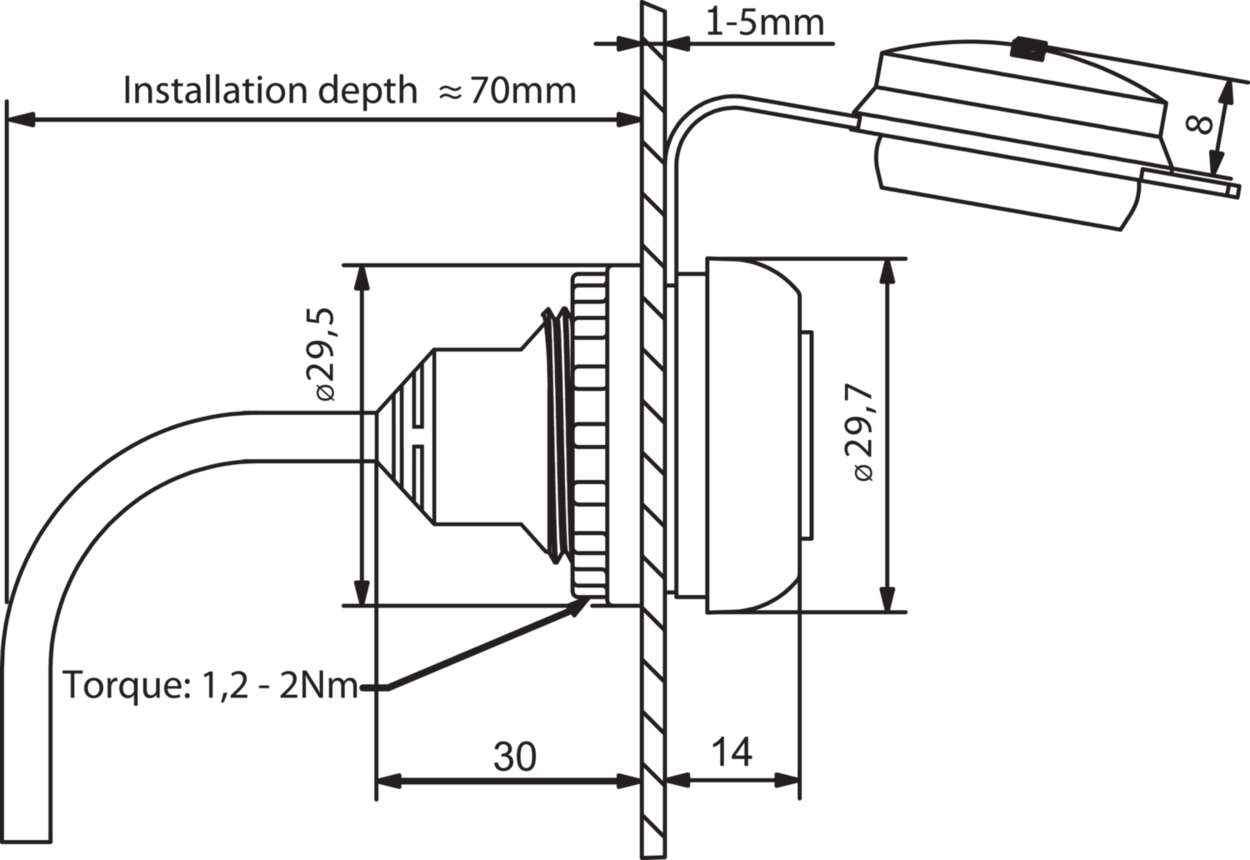 Actuator Sensor cable assembly|Panel connector|USB|USB