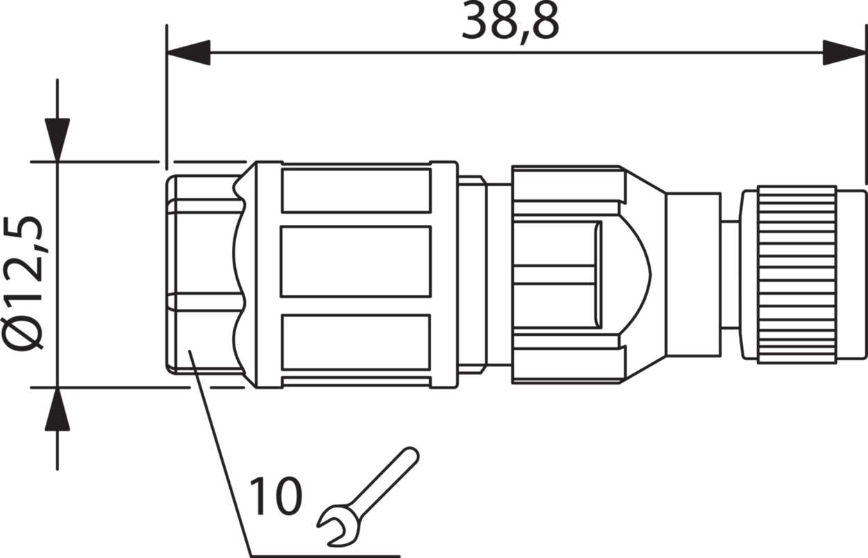 Actuator Sensor cable assembly|Configurable connector|M 8|M 8