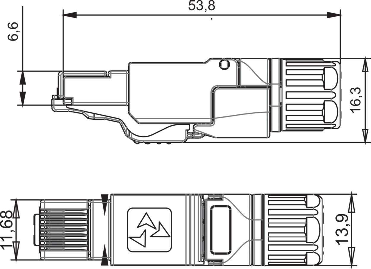 Actuator Sensor cable assembly|Configurable connector|RJ45|RJ45