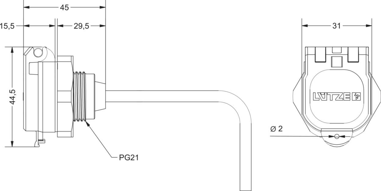 Actuator Sensor cable assembly|Panel connector|USB|USB