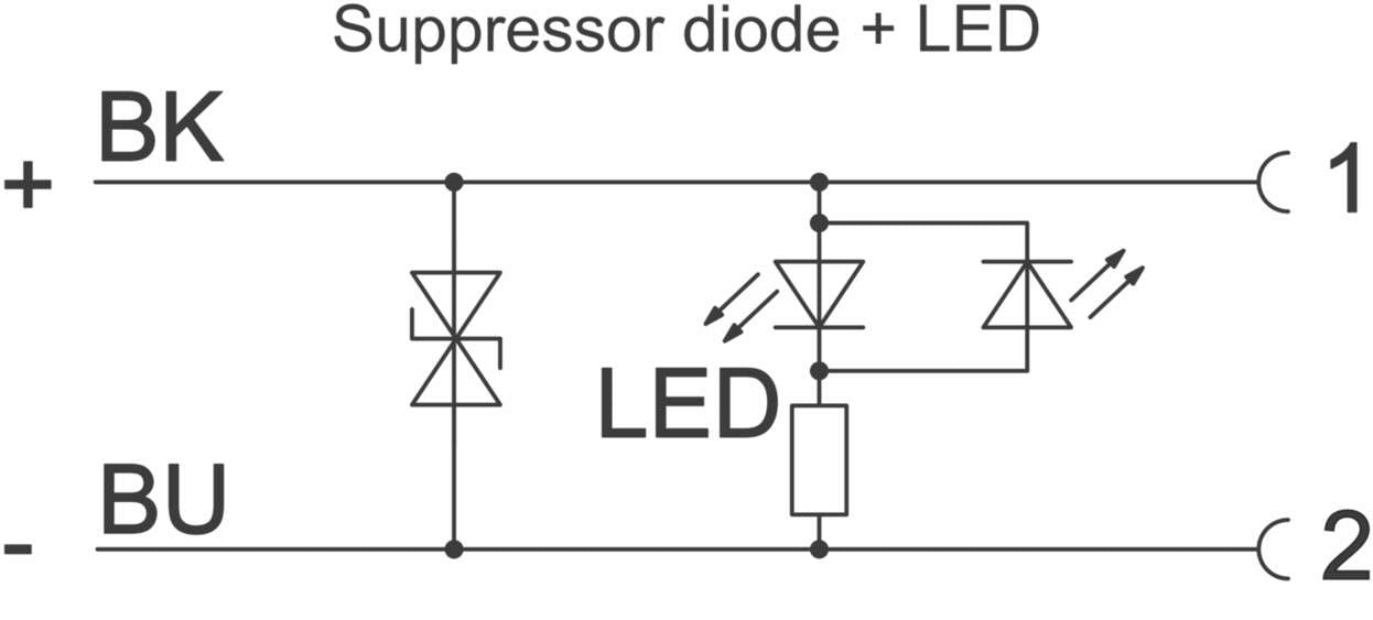 Protection and suppression techn|Valve connector|With cable|Deutsch