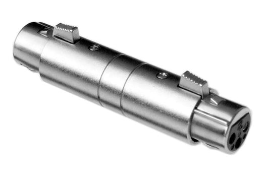 AC3F3FBW 3 Pole XLR FemaleTo Female Blank D Shell In-line Adapter, Pre-wired, Black Finish. Comparable part no: NA3FF-B