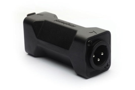 AC3F3MDW 3 Pole XLRMetal Shell In Line Adapter,MaleTo Female, Pre-wired, Black Finish