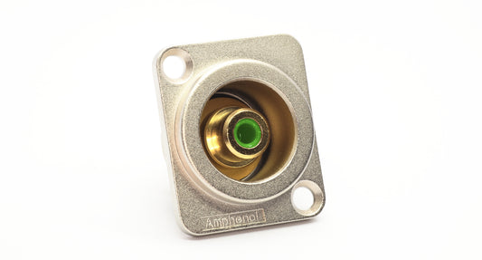 ACJD-GRNRCA DType ChassisMount, Female, Gold Plated Contacts, Green Insulation. Comparable part no: NF2D-5
