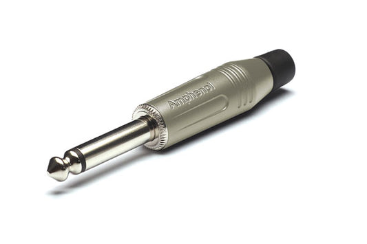 ACPM-GN BULK 1/4"Mono Straight Plug,Musician Range, Nickel Finish, Bulk Packaging
