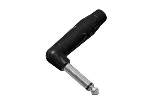 ACPM-TB-AU 1/4"Mono Right Angle Plug,Musician Range II, Gold Plated Contacts, Diecast Shell, Black Finish