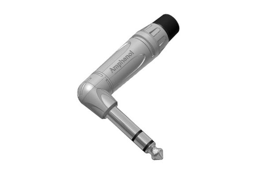 ACPS-TN 1/4" Right Angle Audio Phone Plug, Stereo,Musician Range, Nickel Finish