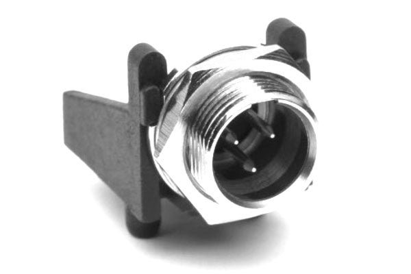 AG4MCCH 4 PoleMini XLR ChassisMount,GTYPE,Male,Machined Contacts, Horizontal PCB, Nickel Finish