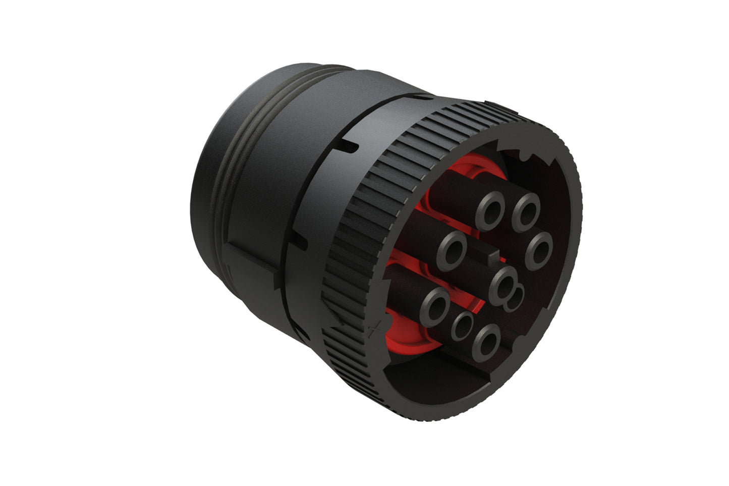 AHD16-9-1939SE 9 Position Plug with Reduced Rear Seal, Female Connector, Threaded Rear, J1939. HD16-9-1939SE