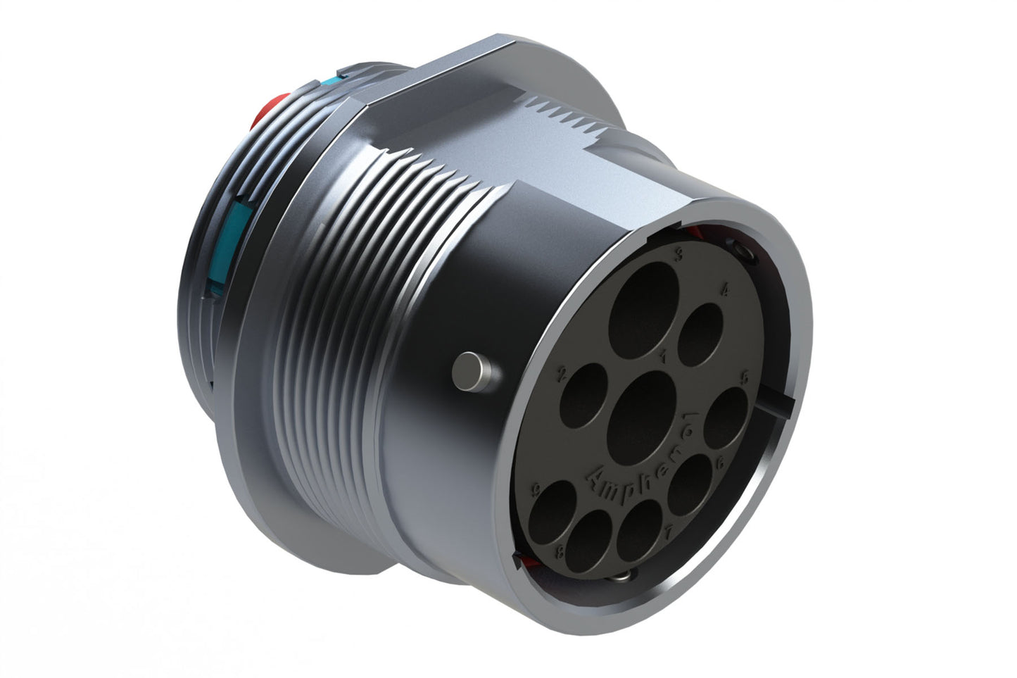 AHDBM04-24-91PR 9 Position ISOBUS Receptacle, Pin, Shell Size 24, Reduced Seal, Wide Thread Adapter (WTA), Break-Away. HDB34-24-91PE