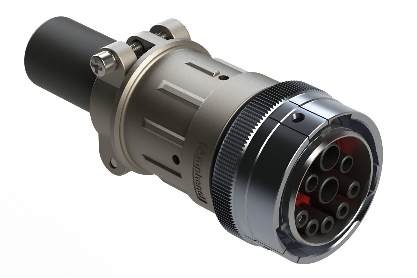 AHDBM06-24-91SN-059 9 Position ISOBUS Plug Kit, Socket, Shell Size 24, Normal Seal, Wide Thread Adapter (WTA), Cable Clamp Backshell, Break-Away. HDB36-24-91SN-059