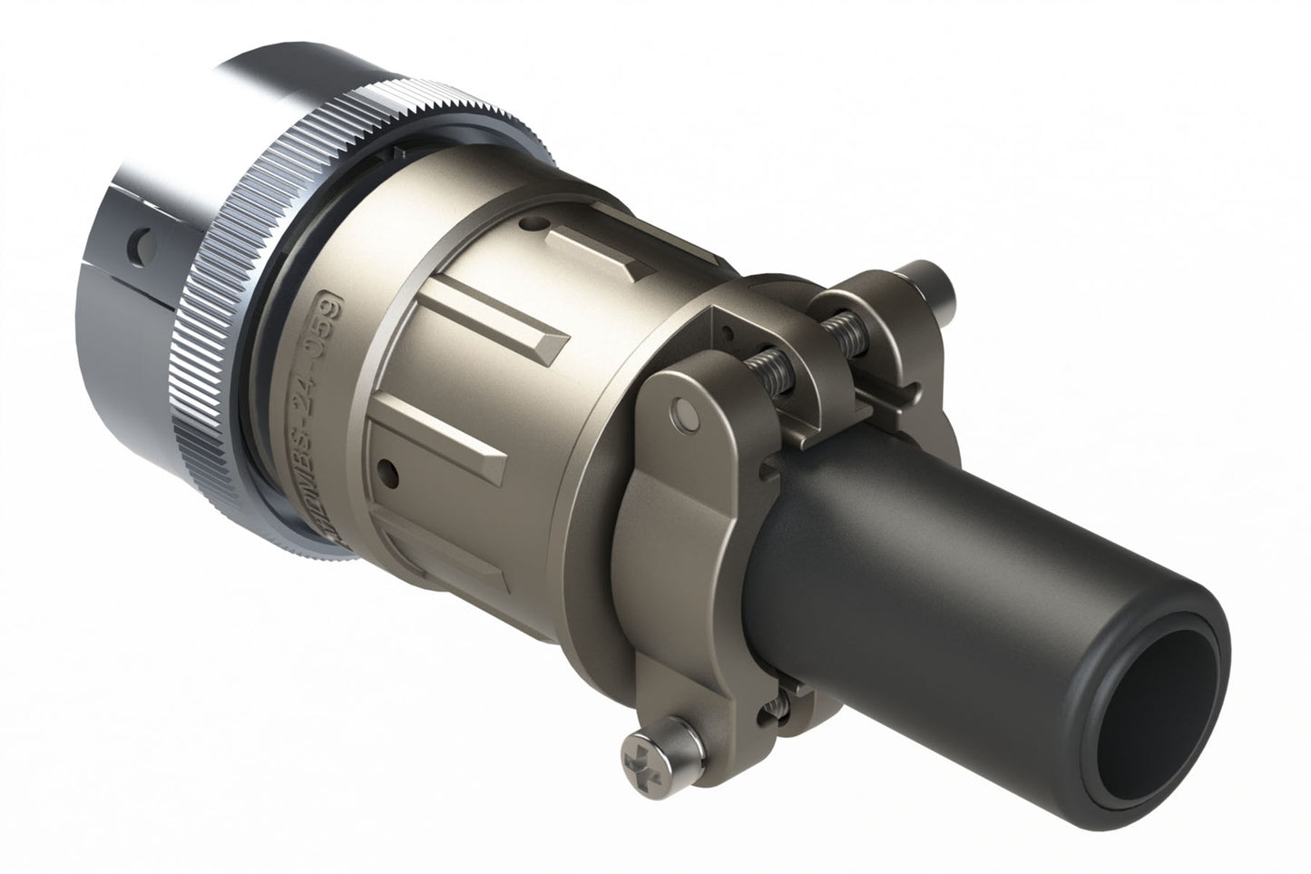 AHDBM06-24-91SN-059 9 Position ISOBUS Plug Kit, Socket, Shell Size 24, Normal Seal, Wide Thread Adapter (WTA), Cable Clamp Backshell, Break-Away. HDB36-24-91SN-059