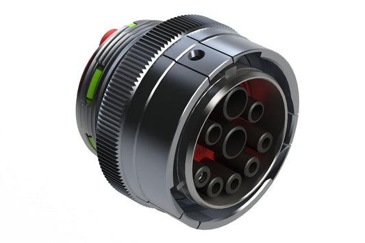 AHDBM06-24-91SN 9 Position ISOBUS Plug, Socket, Shell Size 24, Normal Seal, Wide Thread Adapter (WTA), Break-Away. HDB36-24-91SN