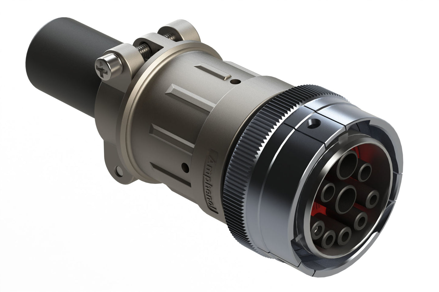 AHDBM06-24-91SR16-059 9 Position ISOBUS Plug Kit, Shell Size 24, Socket, Reduced Seal, Wide Thread Adapter (WTA), Cable Clamp Backshell, Break-Away. Note: Use (Size 8) PN# AT62-203-08141-16 contacts for 6AWG/16mm² applications