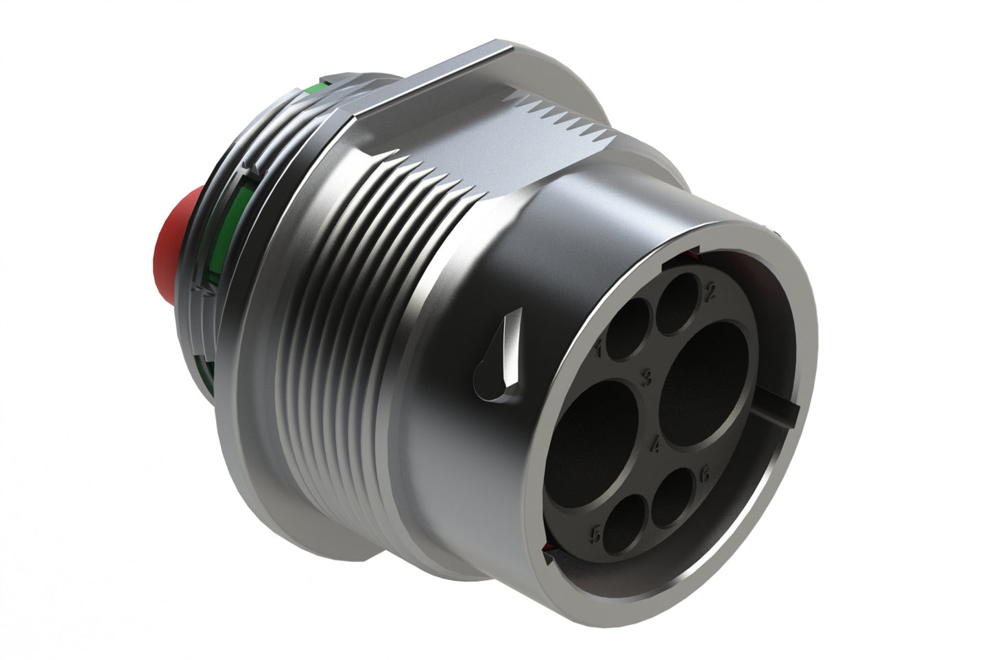 AHDM04-18-06PN-C030 2 Position Receptacle, Pin, Shell Size 18, Wide Thread. HD34-18-6PN-C030