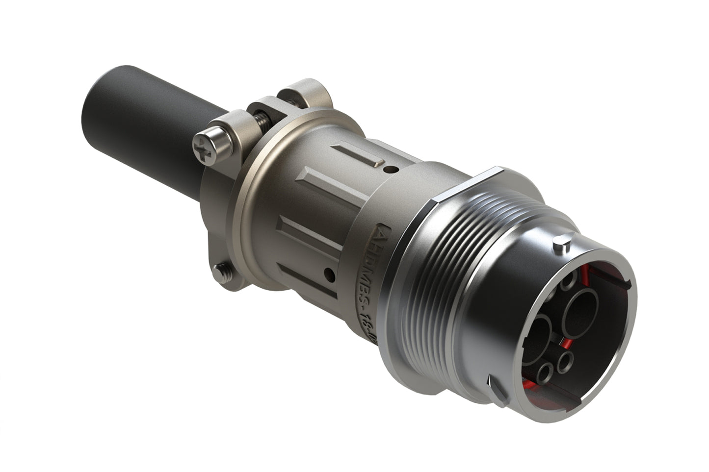 AHDM04-18-06SN-C030-059 2 Position Receptacle Kit, Socket, Shell Size 18, Wide Thread, Cable Clamp Backshell