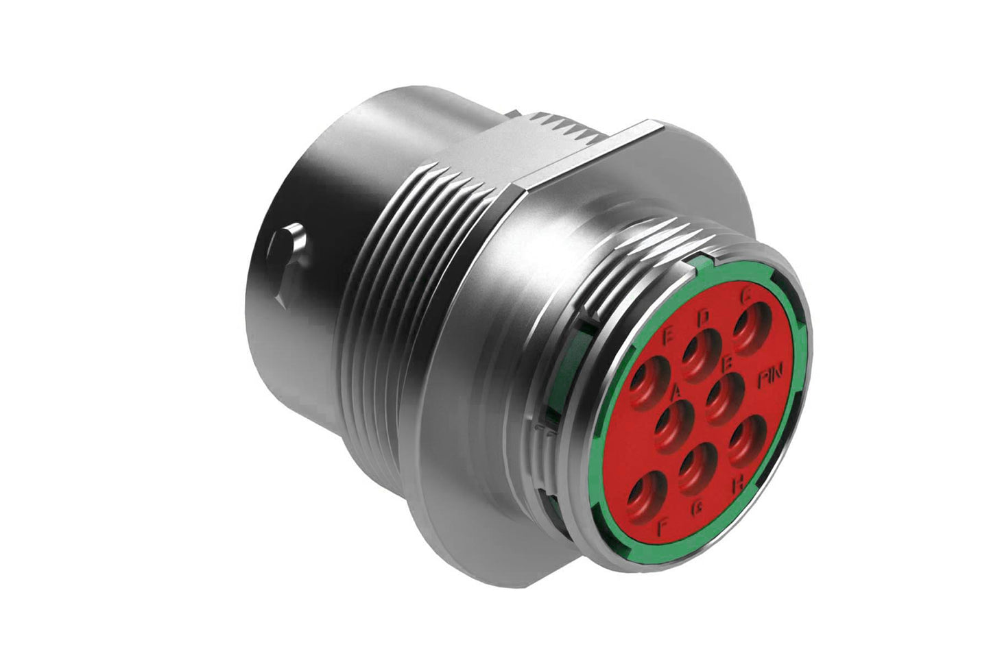 AHDM04-18-08PN 8 Position Receptacle, Pin, Shell Size 18, Standard Seal, Wide Thread. HD34-18-8PN