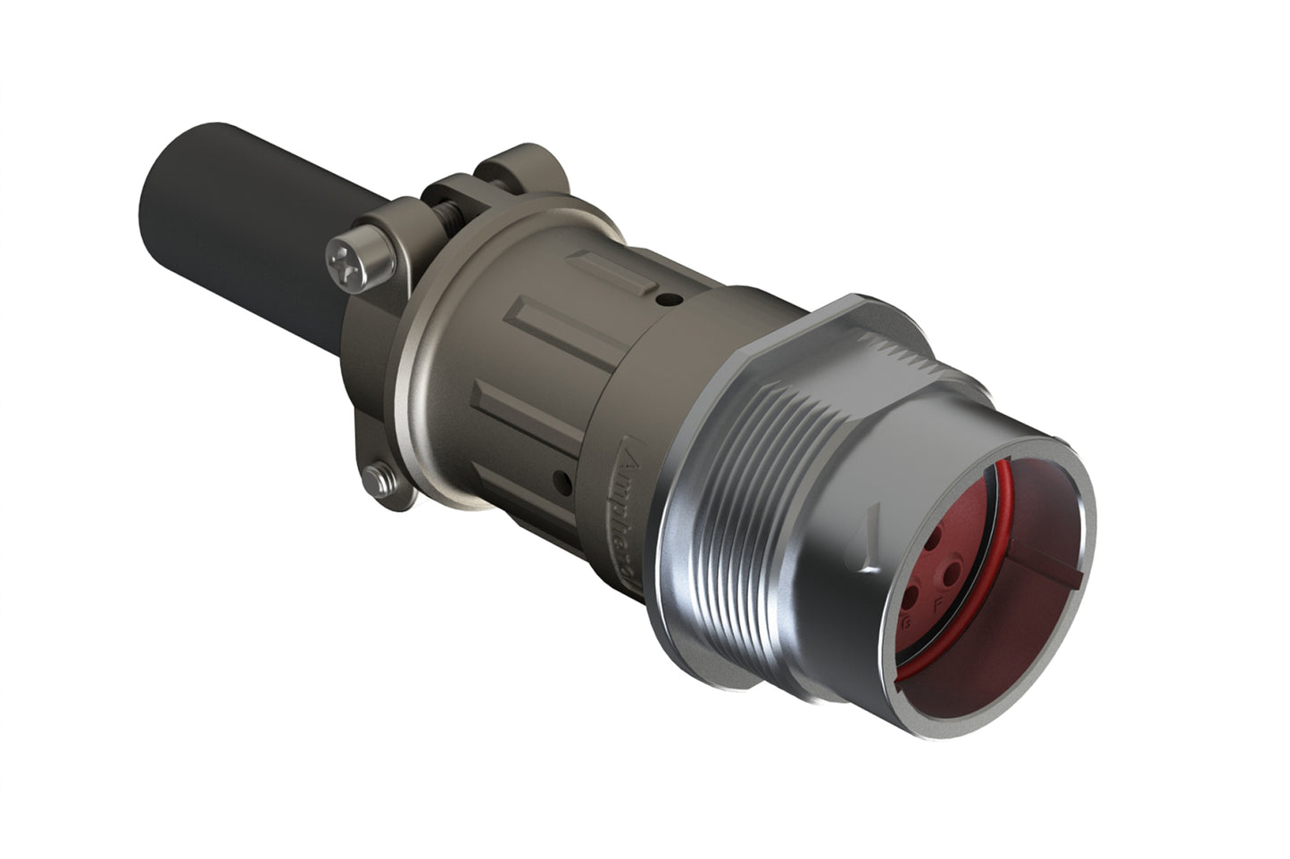 AHDM04-18-08PR-059 8 Position Receptacle Kit, Pin, Shell Size 18, Reduced Diameter Seal, Wide Thread, Cable Clamp Backshell. HD34-18-8PE-059