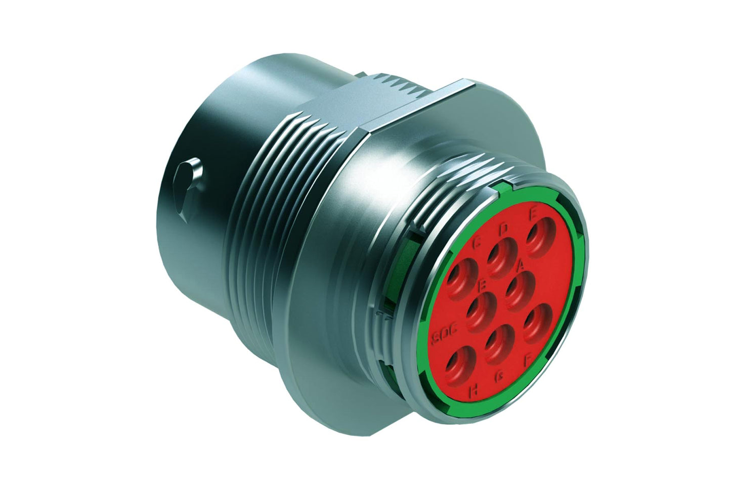 AHDM04-18-08SN 8 Position Receptacle, Socket, Shell Size 18, Standard Seal, Wide Thread. HD34-18-8SN