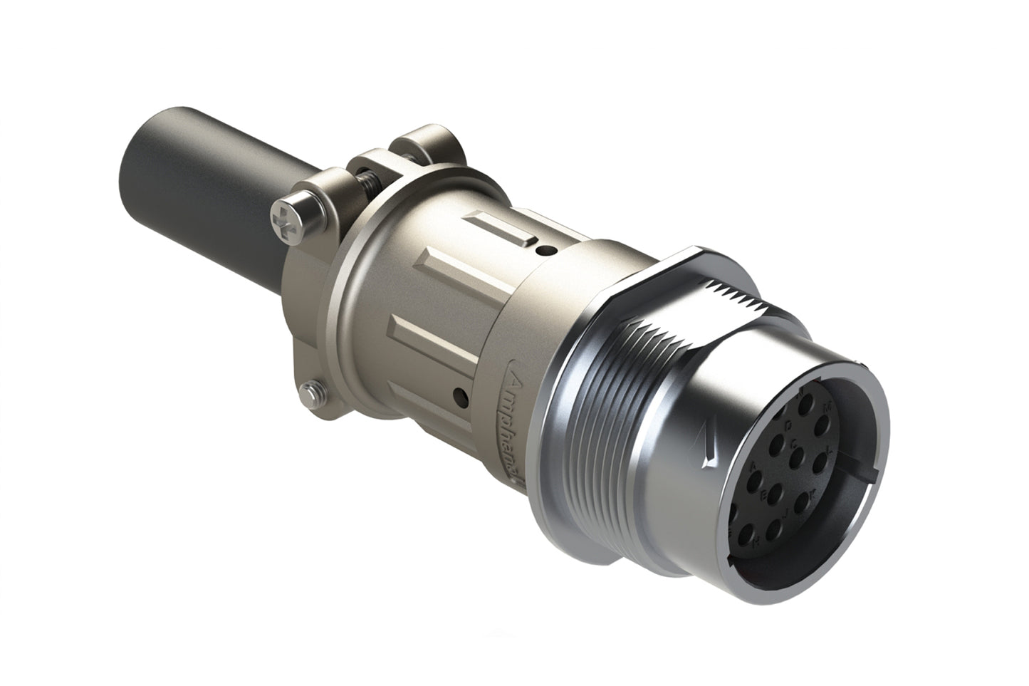 AHDM04-18-14SN-059 14 Position Receptacle Kit, Socket, Shell Size 18, Standard Seal, Wide Thread, Cable Clamp Backshell. HD34-18-14SN-059