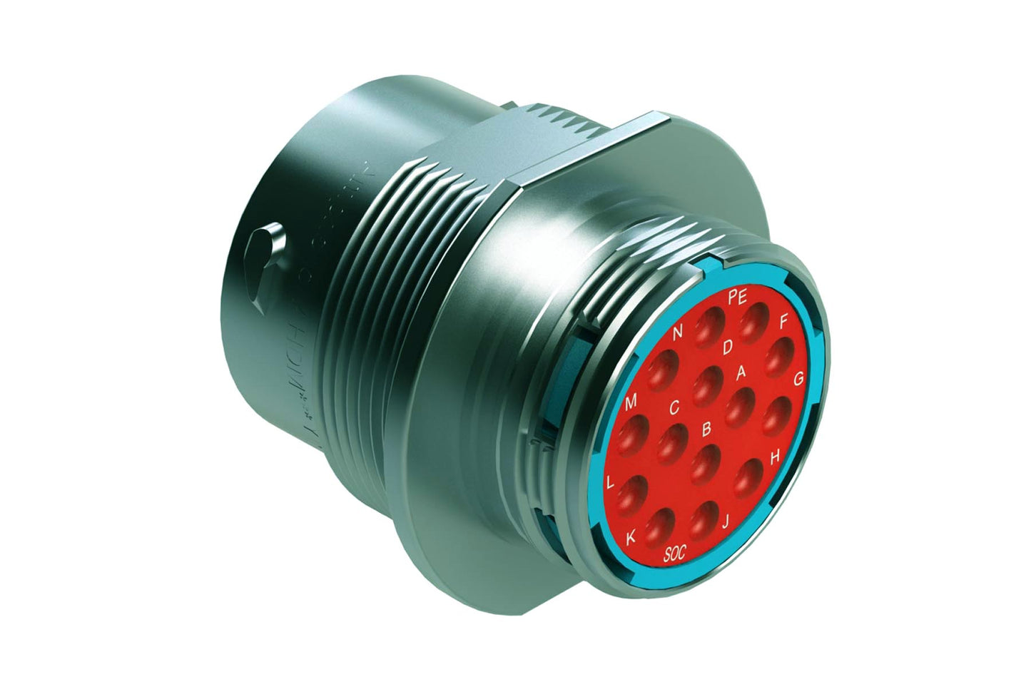 AHDM04-18-14SR 14 Position Receptacle, Socket, Shell Size 18, Reduced Diameter Seal Wide Thread. HD34-18-14SE