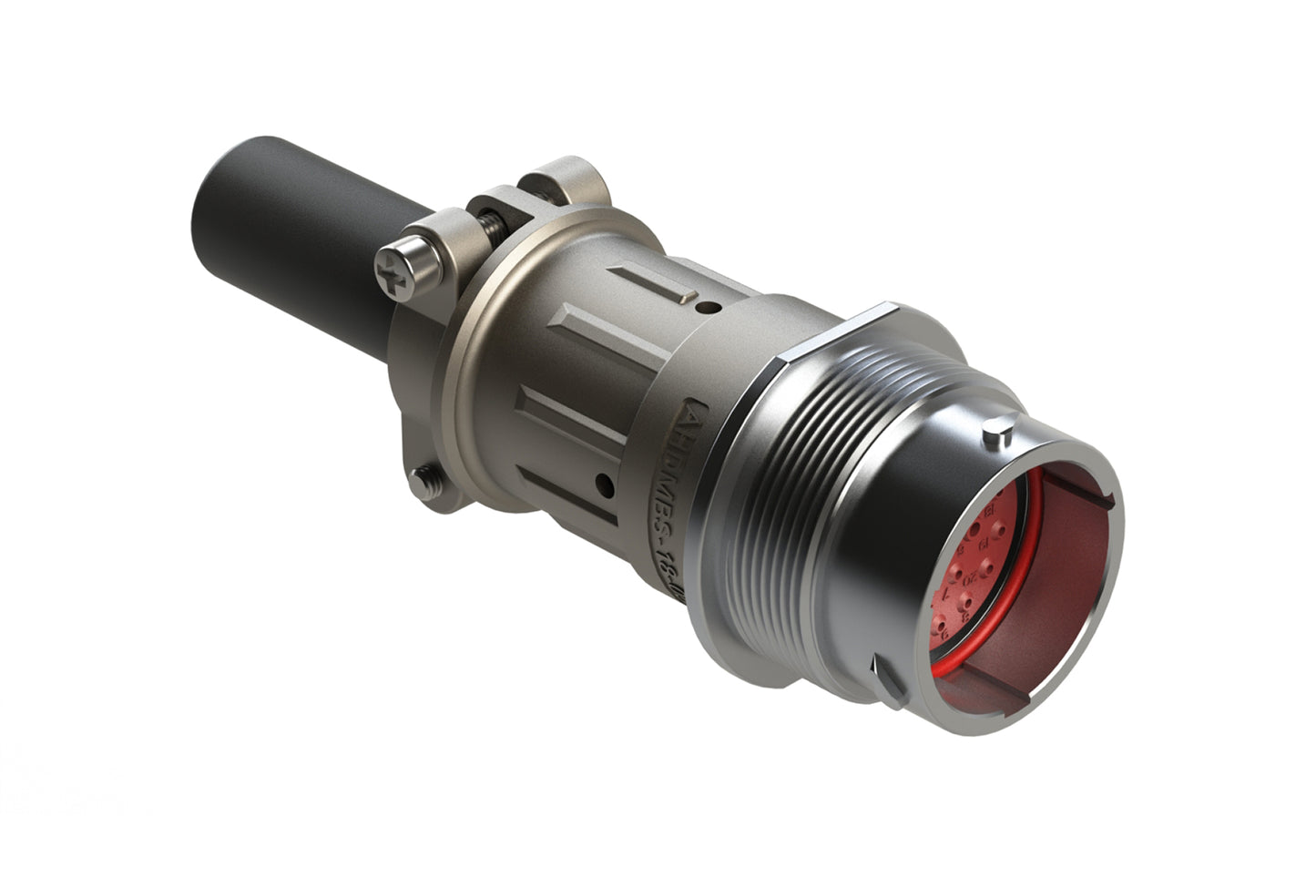 AHDM04-18-20PR-059 20 Position Receptacle Kit, Pin, Shell Size 18, Reduced Diameter Seal, Wide Thread, Cable Clamp Backshell. HD34-18-20PE-059