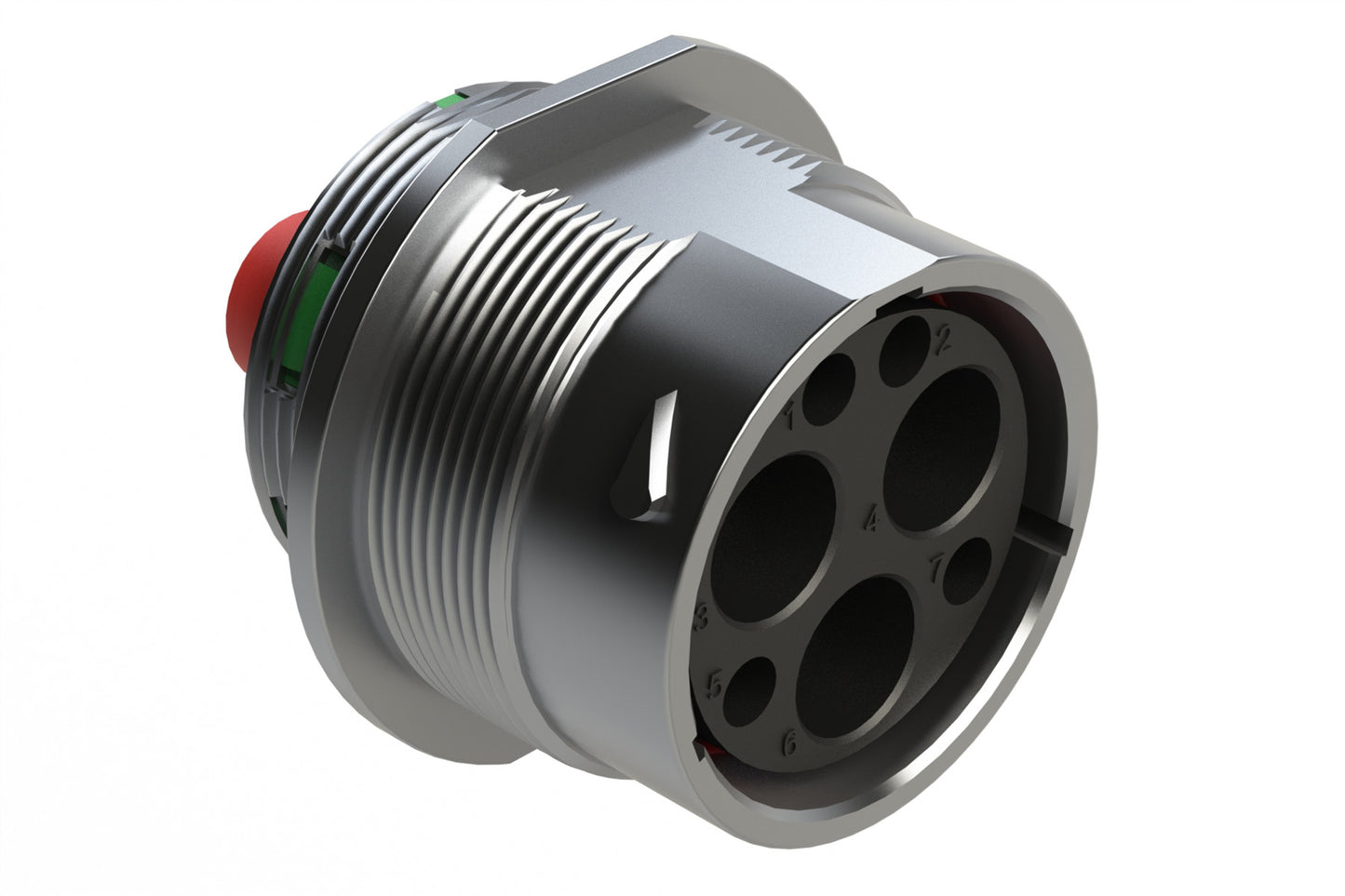 AHDM04-24-07PN-CL22 7 Position, Receptacle, Pin, Shell Size 24, Normal Seal, Wide Thread