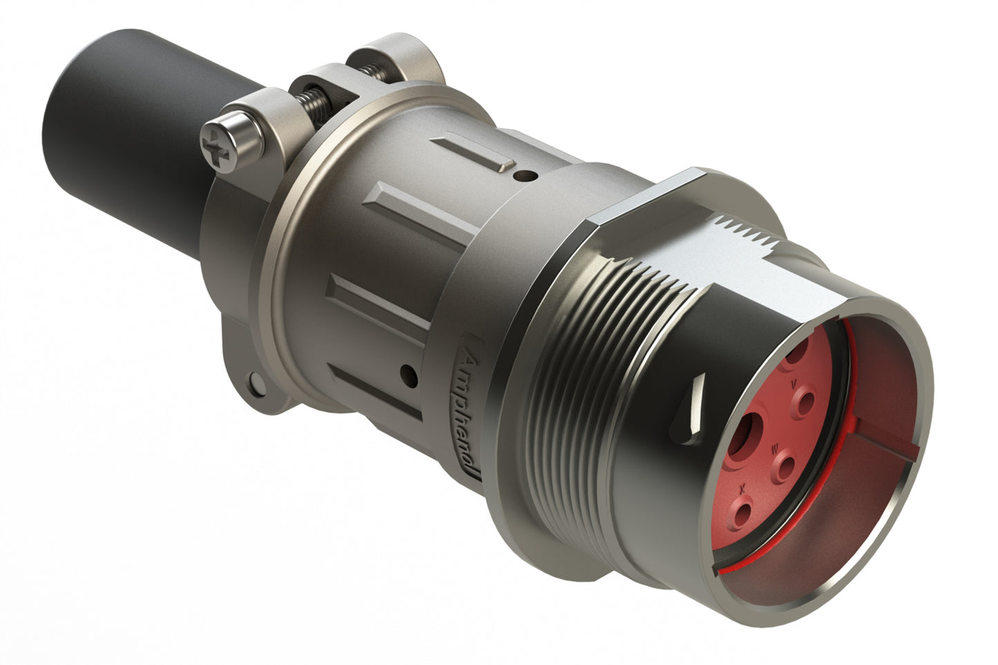 AHDM04-24-09PN-059 9 Position Receptacle Kit, Shell Size 24, Pin, Standard Seal (Green Adapter), Wide Thread, Cable Clamp Backshell. HD34-24-9PN-059