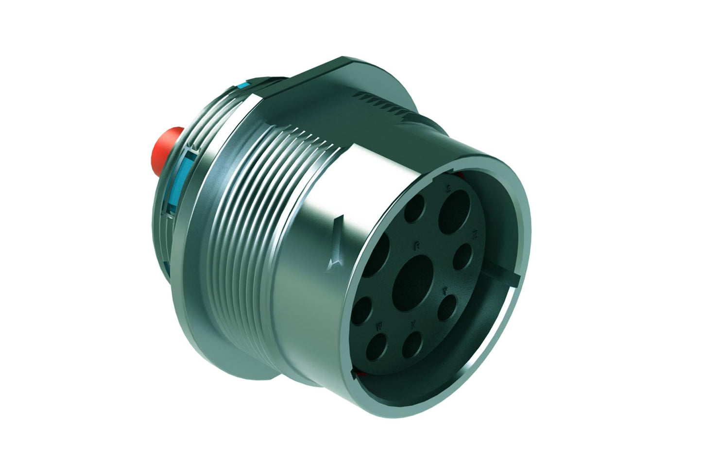 AHDM04-24-09SR 9 Position Receptacle, Socket, Shell Size 24, Reduced Diameter Seal, Wide Thread. HD34-24-9SN-L005