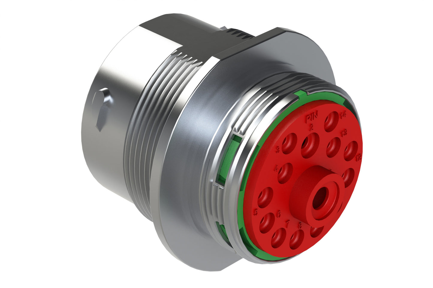 AHDM04-24-14PN 14 Position Receptacle, Pin, Shell Size 24, Normal Diameter Seal (Green Adapter). HD34-24-14PN