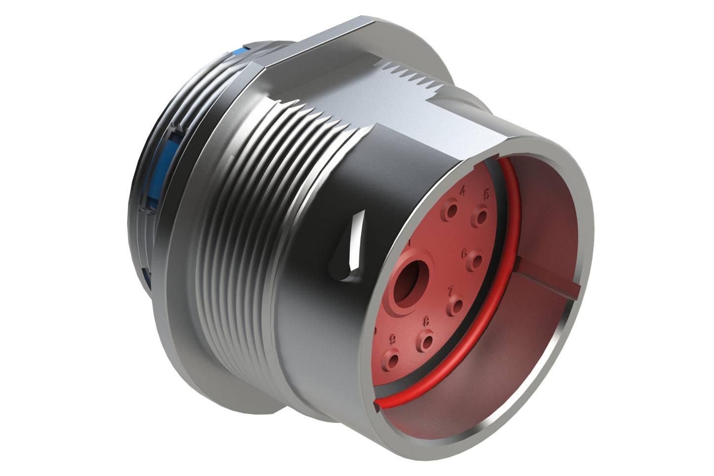 AHDM04-24-14PR 14 Position Receptacle, Pin, Shell Size 24, Reduced Diameter Seal (Blue Adapter). HD34-24-14PE