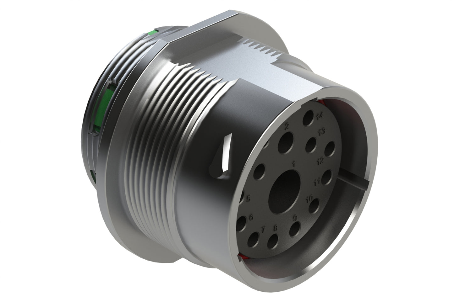 AHDM04-24-14SN 14 Position Receptacle, Socket, Shell Size 24, Normal Diameter Seal (Green Adapter). HD34-24-14SN