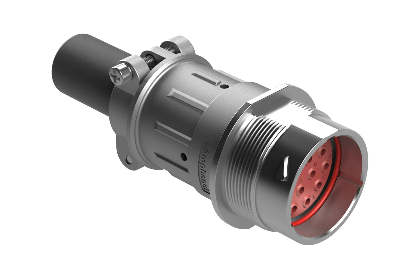 AHDM04-24-16PN-059 16 Position Receptacle Kit, Shell Size 24, Pin, Standard Seal, Wide Thread, Cable Clamp Backshell. HD34-24-16PN-059