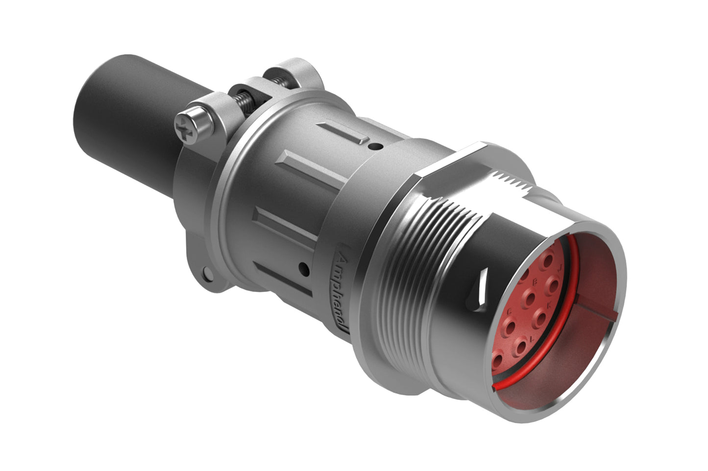 AHDM04-24-16PR-059 16 Position Receptacle Kit, Shell Size 24, Pin, Reduced Diameter Seal, Wide Thread, Cable Clamp Backshell. HD34-24-16PE-059