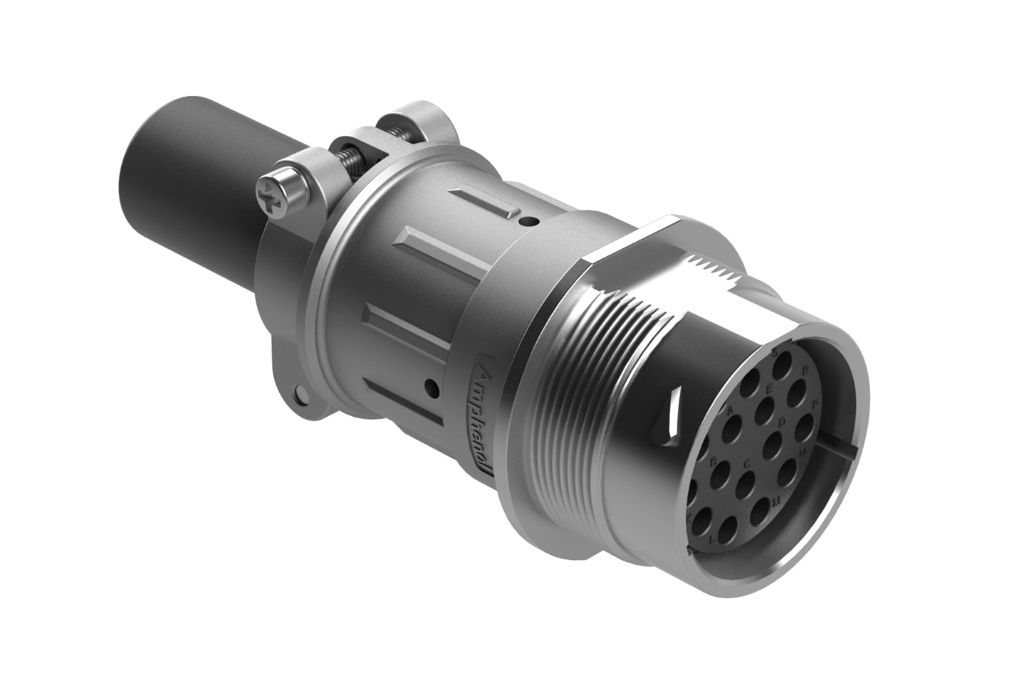 AHDM04-24-16SR-059 16 Position Receptacle Kit, Shell Size 24, Socket, Reduced Diameter Seal, Wide Thread, Cable Clamp Backshell. HD34-24-16SE-059