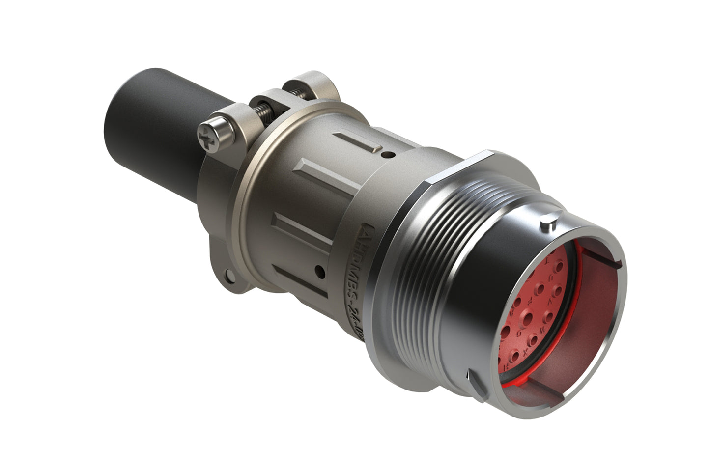 AHDM04-24-21PR-059 21 Position Receptacle Kit, Shell Size 24, Pin, Reduced Diameter Seal, Wide Thread, Cable Clamp Backshell. HD34-24-21PE-059